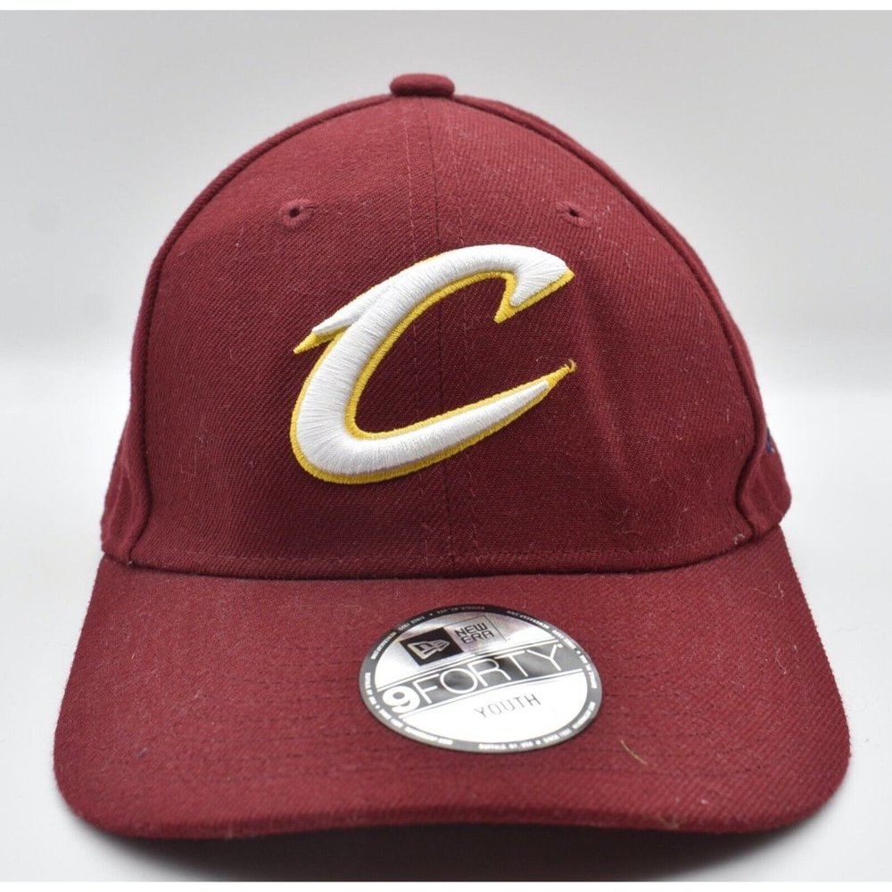 Cleveland Cavaliers Cavs NBA Wine Red New Era 9FORTY Kids Boys Cap Hat Youth